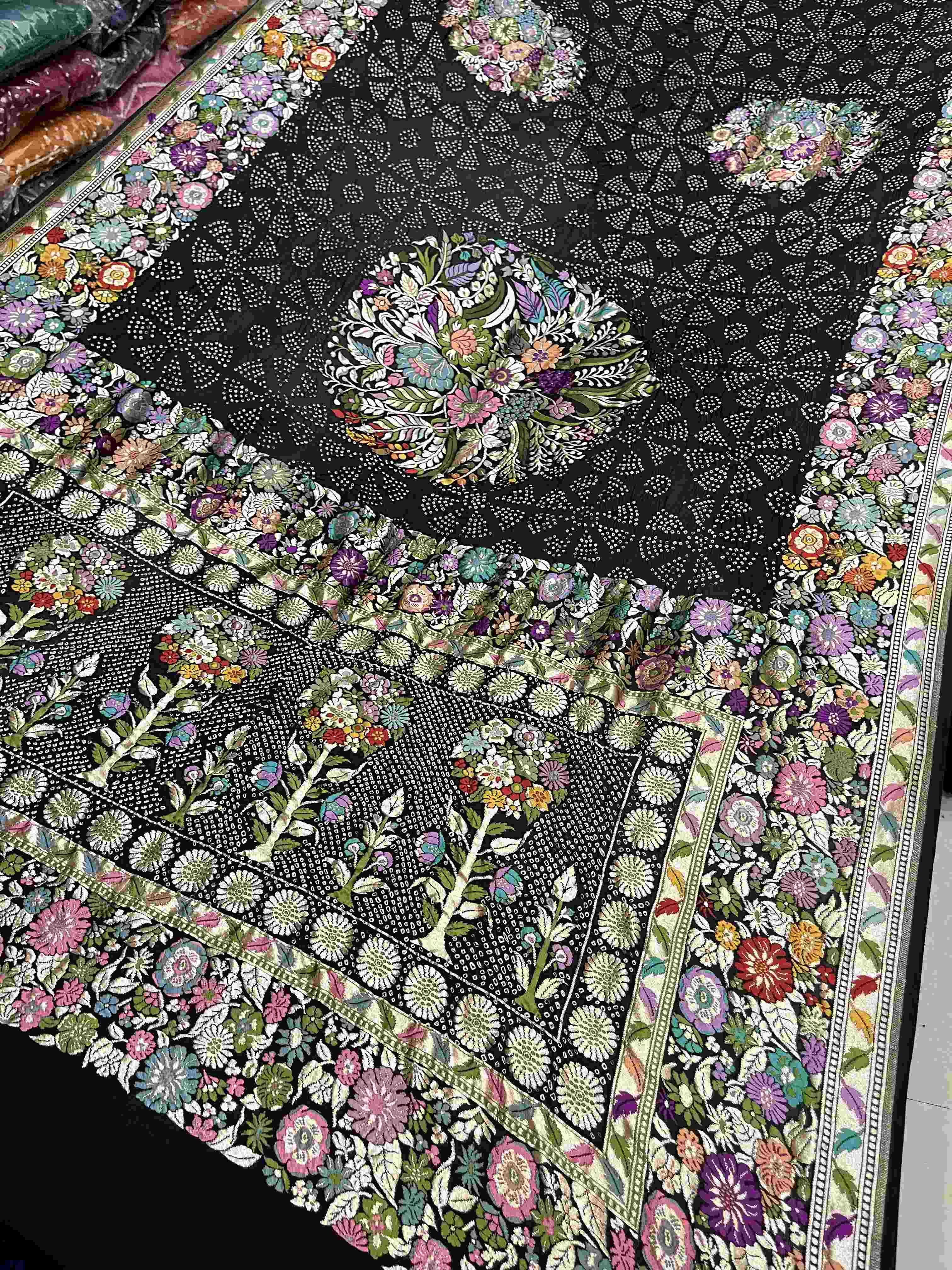 Mehrab-E-Noor Bandhej Saree view 3